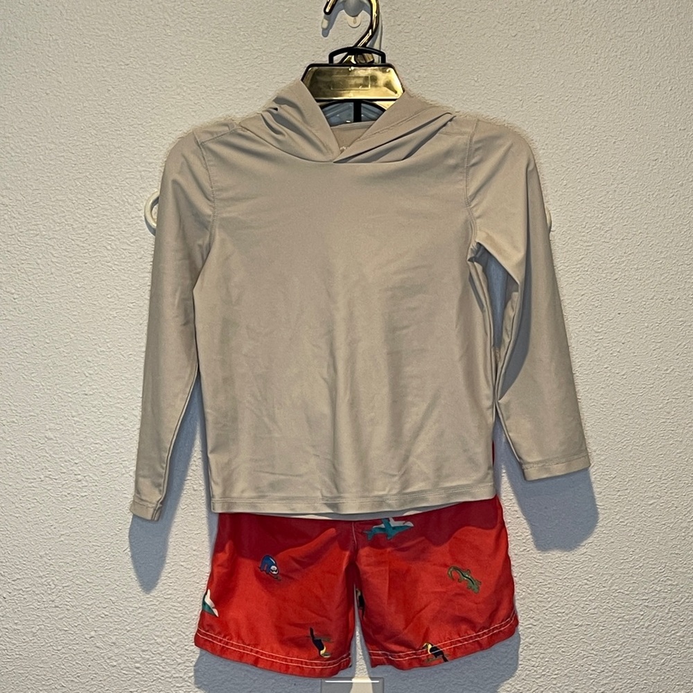 Hooded Swim Trunk Set